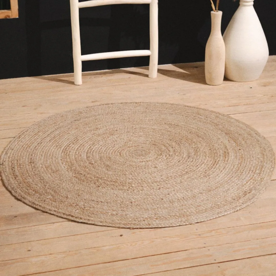 Tapis Diam 120 Jute Indies