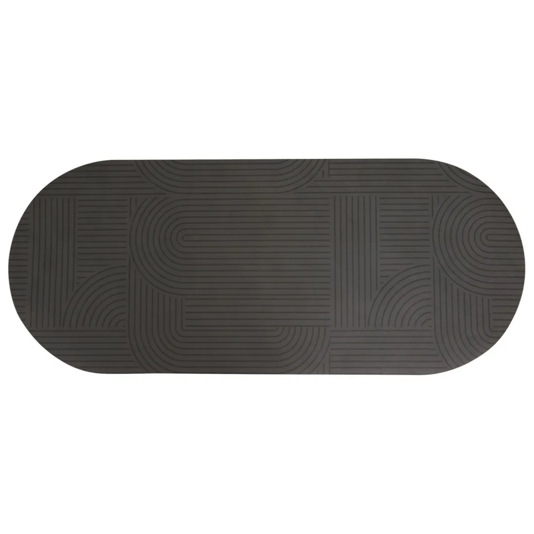 Tapis diatomite anti-dérapant oval Noir