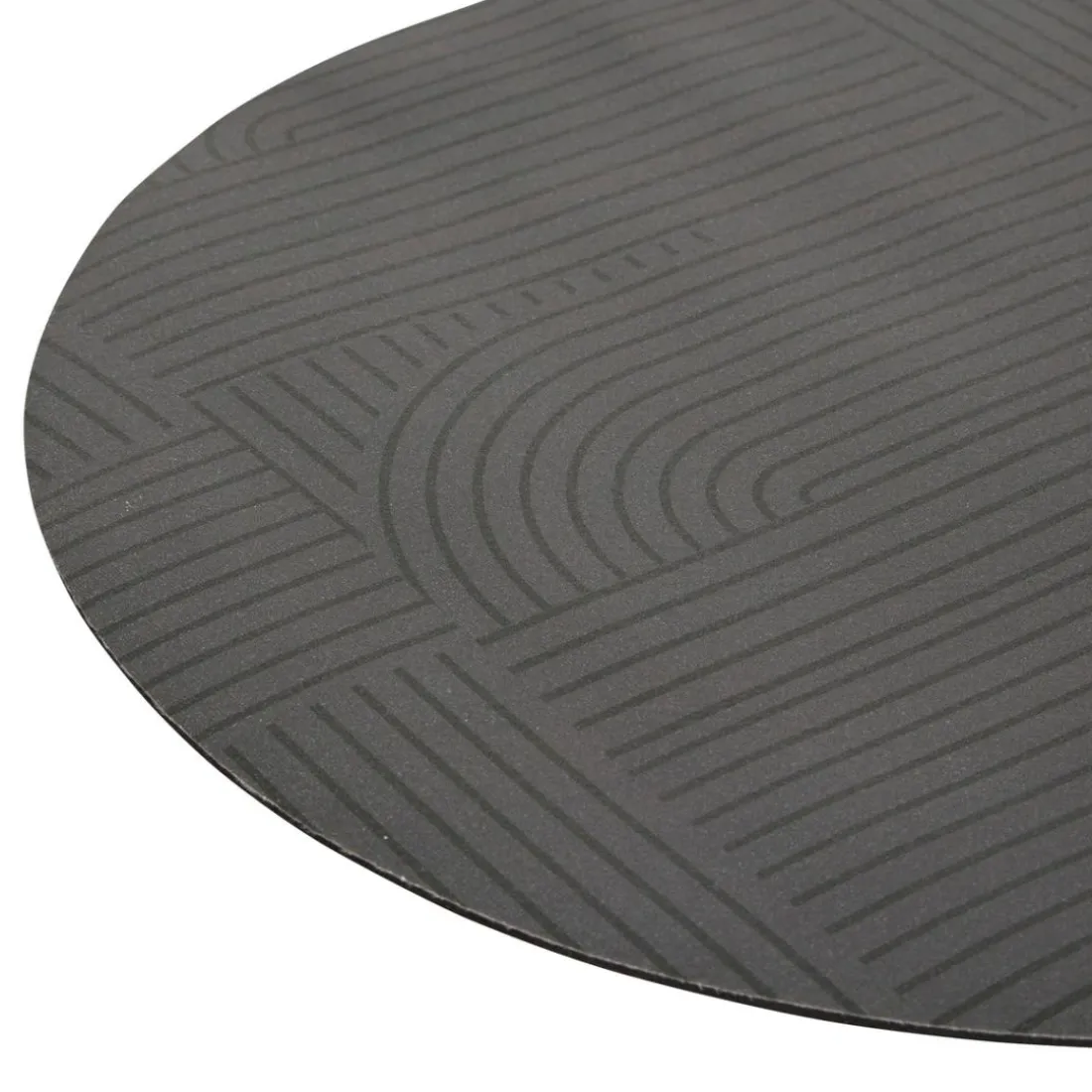 Tapis diatomite anti-dérapant oval Noir