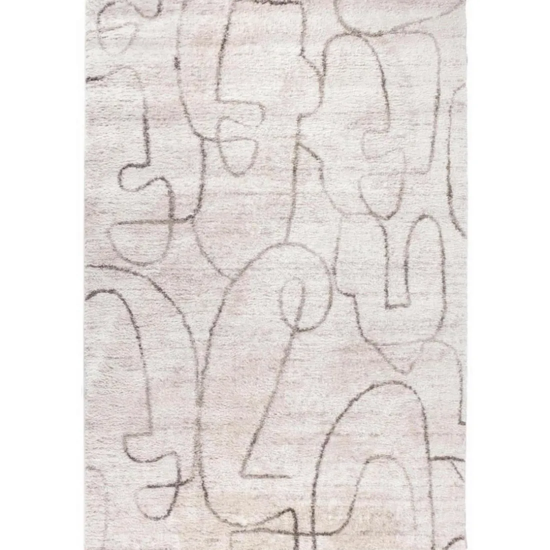 Tapis d'intérieur design Neige LIVIA gris 200 x 290 cm