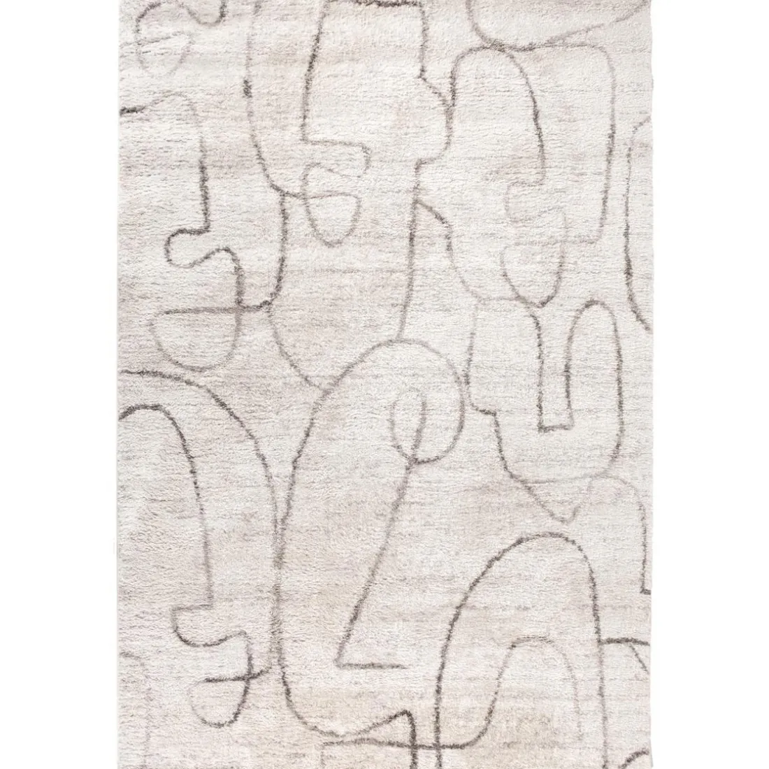Tapis d'intérieur design Neige LIVIA gris 200 x 290 cm