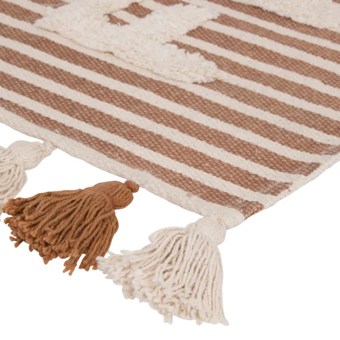 Tapis effet laine Scott marron