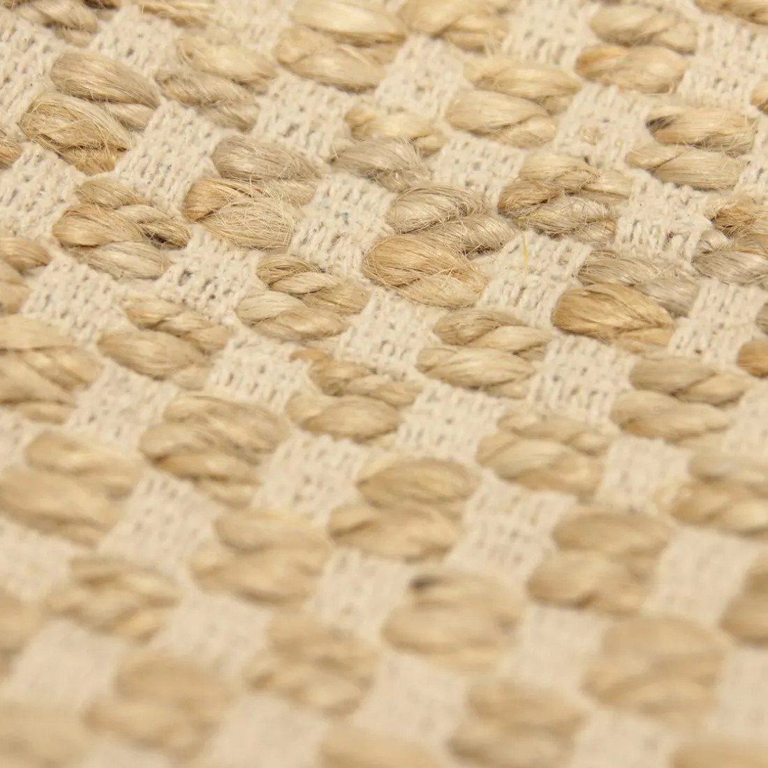 Tapis En Toile De Jute Avec Franges 120x170cm