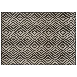 Tapis extérieur et intérieur noir et blanc
