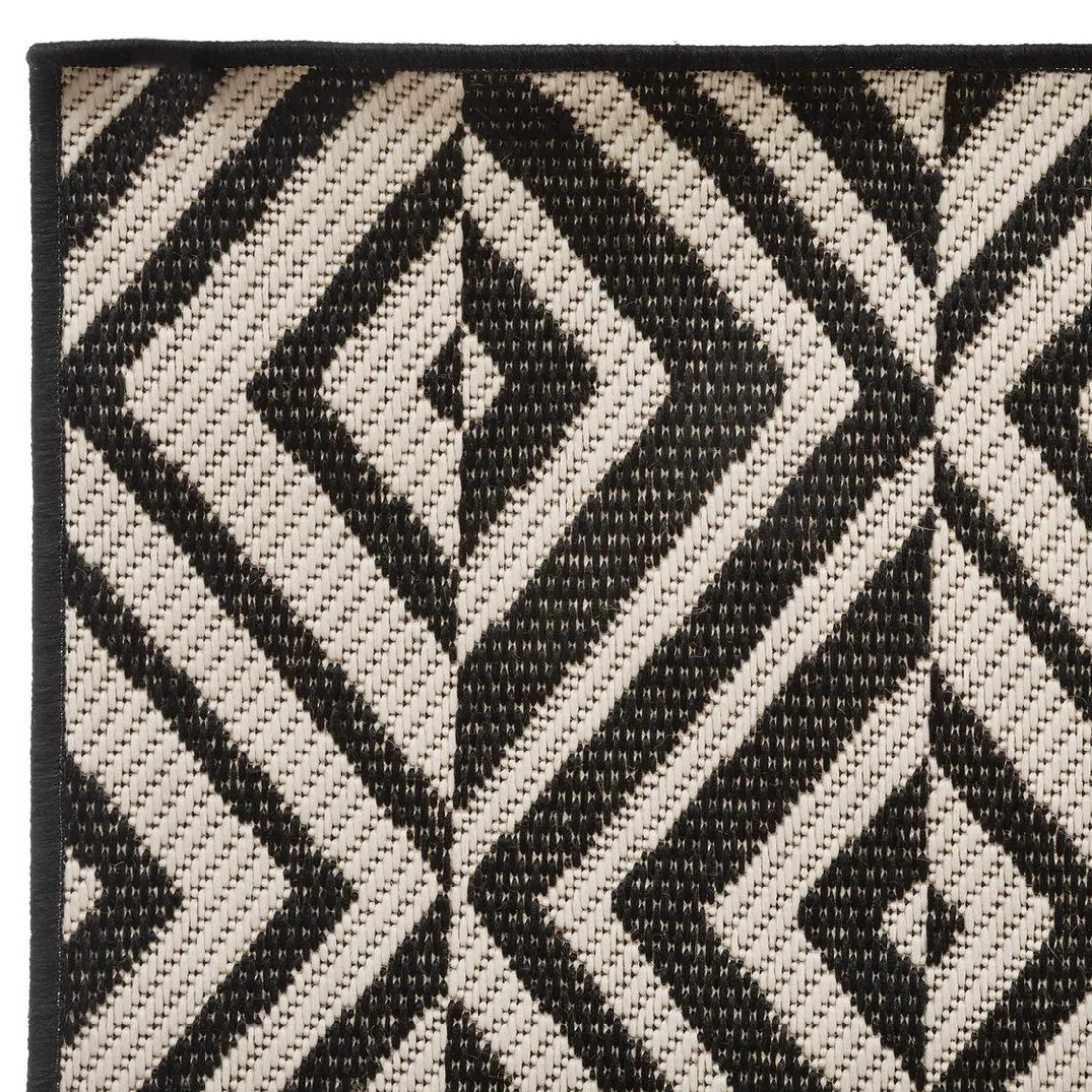 Tapis extérieur et intérieur noir et blanc