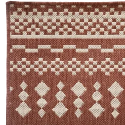 Tapis extérieur et intérieur rose terracotta 120x160
