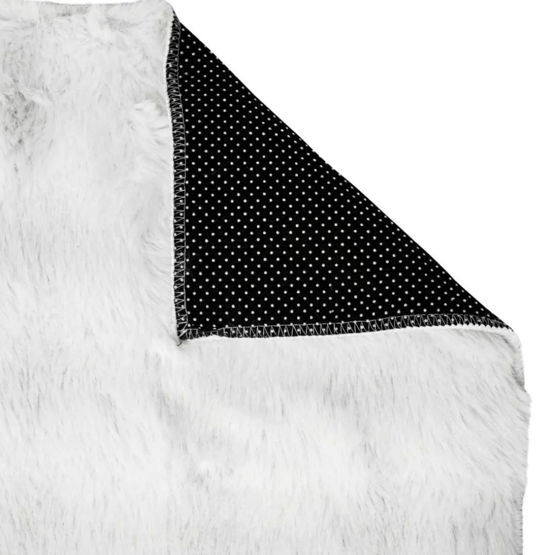 Tapis fausse fourrure blanc 3D Zephy