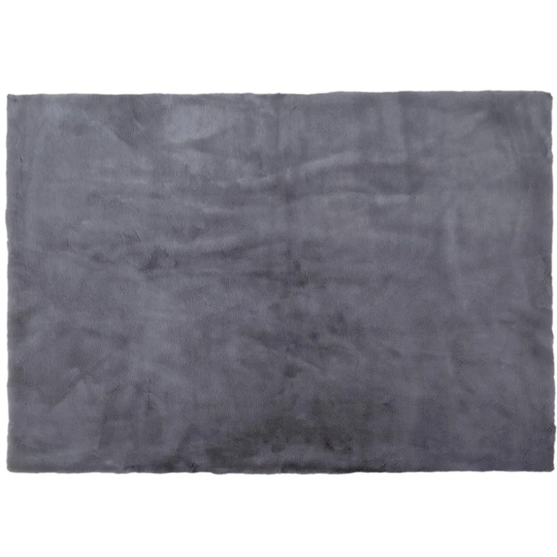 Tapis Imitation Poil Fin Gris 120x170cm en polyester