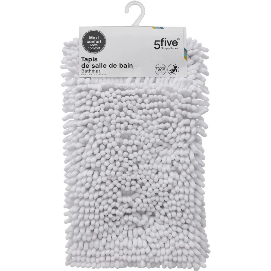 Tapis maxi chenille blanc 50X80