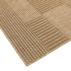 Tapis rectangulaire d'extérieur beige