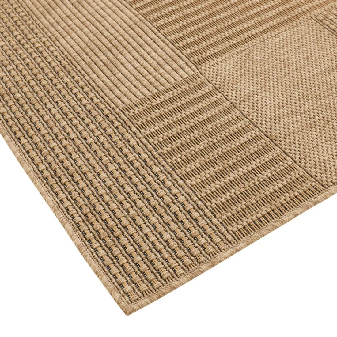 Tapis rectangulaire d'extérieur beige