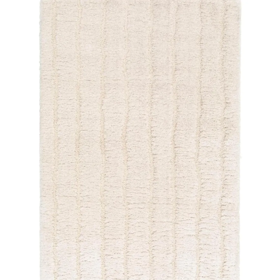 Tapis rectangulaire recyclé Mael Neige