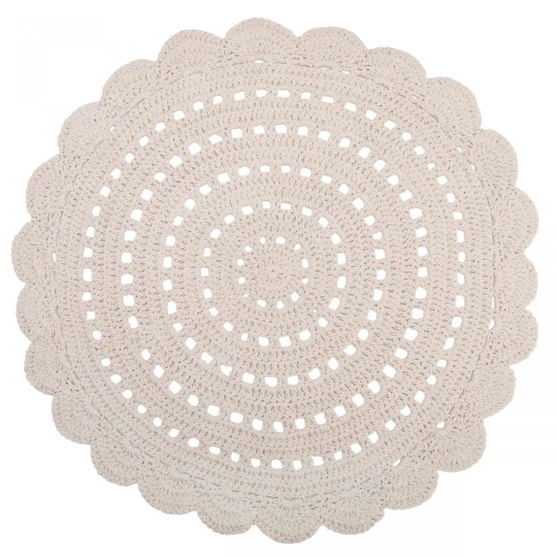 Tapis Rond ALMA Ecru