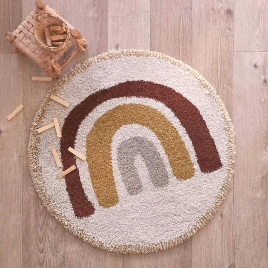 Tapis Rond BOHEMIAN RAINBOW