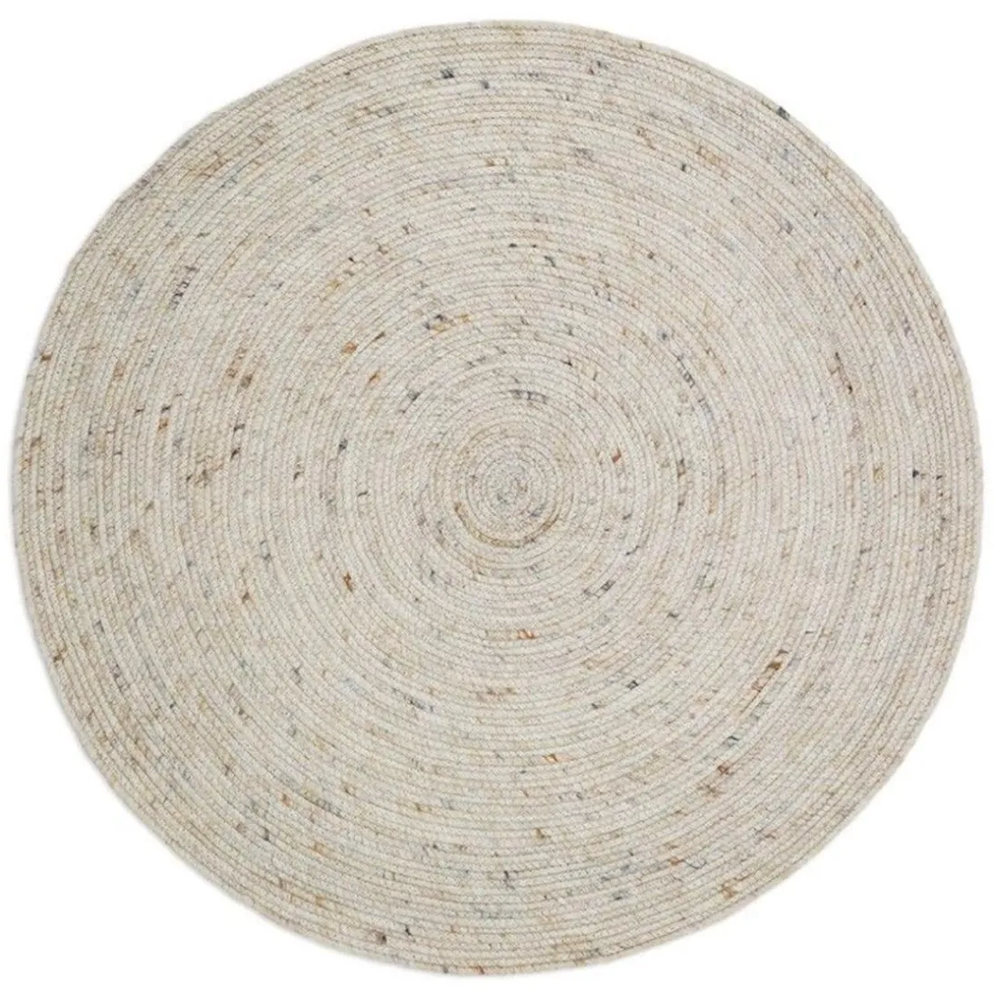 Tapis rond laine feutrée NEETHU avoine taille S