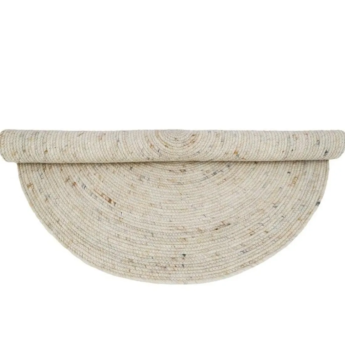 Tapis rond laine feutrée NEETHU avoine taille S