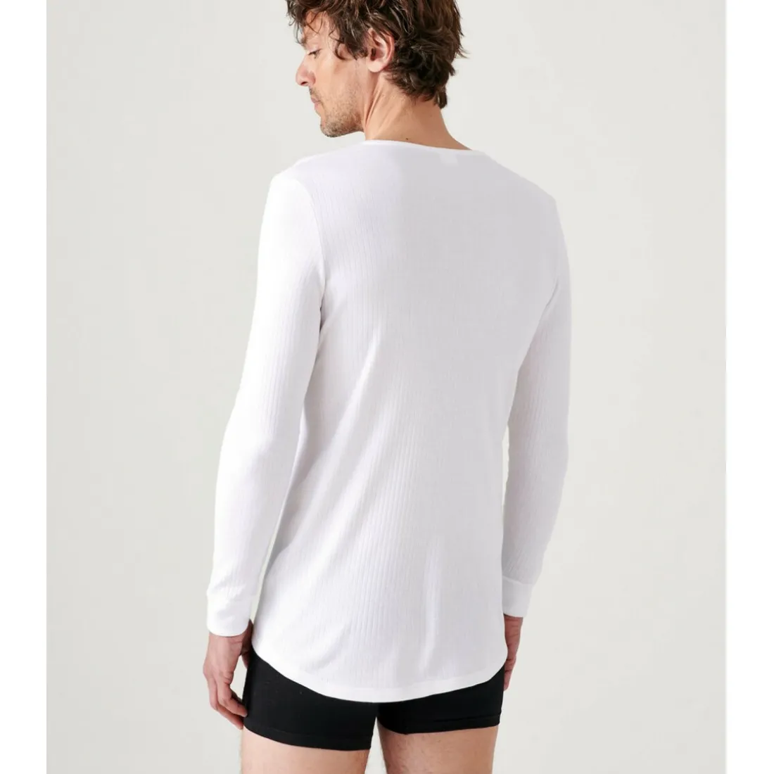 Tee Shirt à manches longues blanc pour homme Thermolactyl
