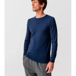 Tee Shirt Homme Manches Longues Marine Foncé Thermolactyl