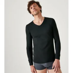 Tee Shirt Homme Manches Longues Noir Thermolactyl