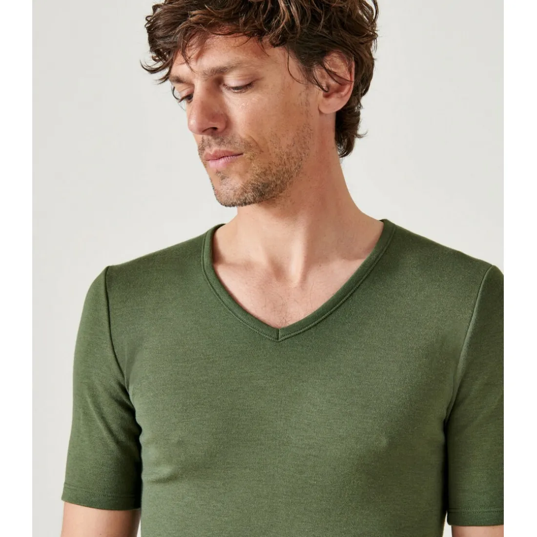 Tee Shirt Manches Courtes Kaki Thermolactyl
