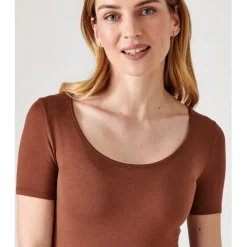 Tee Shirt Manches Courtes Havane Thermolactyl marron