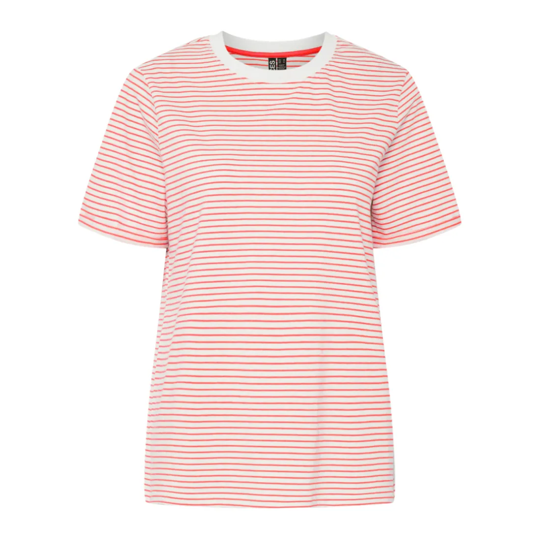 Tee shirt manches courtes à rayures Ria blanc en coton Pia