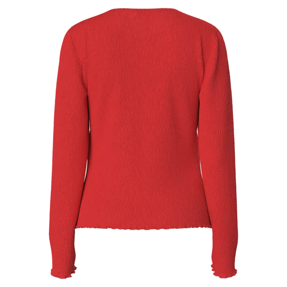 Tee shirt manches longues en viscose Flora rouge Dot
