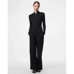 Tee shirt manches longues zippé en coton Kitte noir Adele