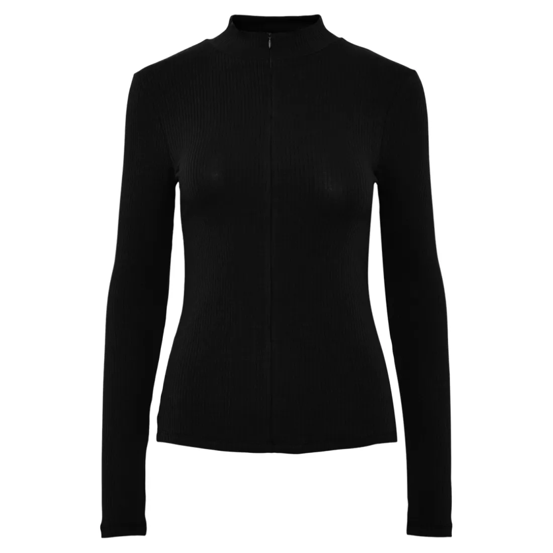 Tee shirt manches longues zippé en coton Kitte noir Adele