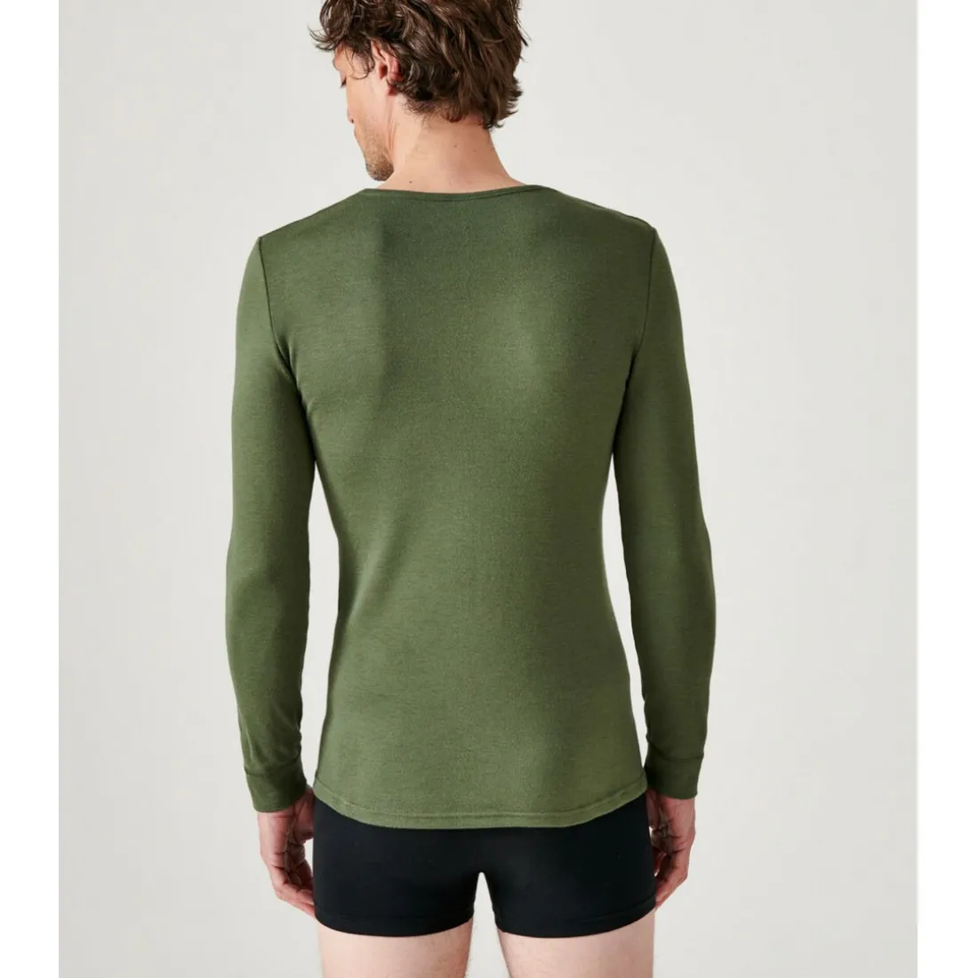 Tee Shirt Manches Longues Kaki Thermolactyl