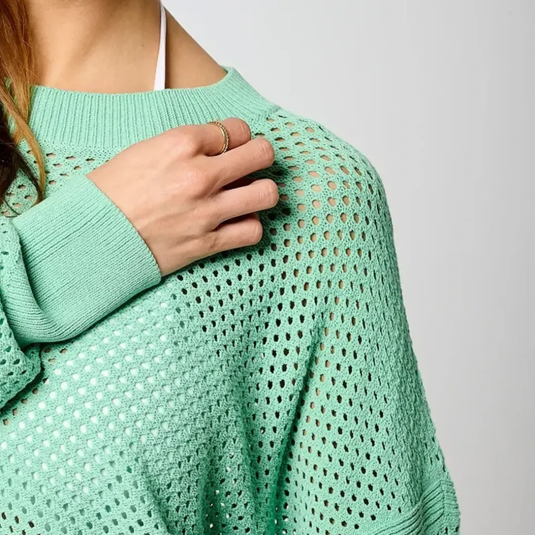 Tee Shirt Manches Longues LEORE menthe en viscose