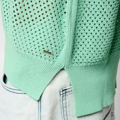 Tee Shirt Manches Longues LEORE menthe en viscose