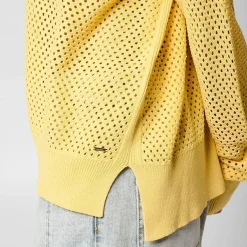 Tee Shirt Manches Longues LEORE jaune en viscose