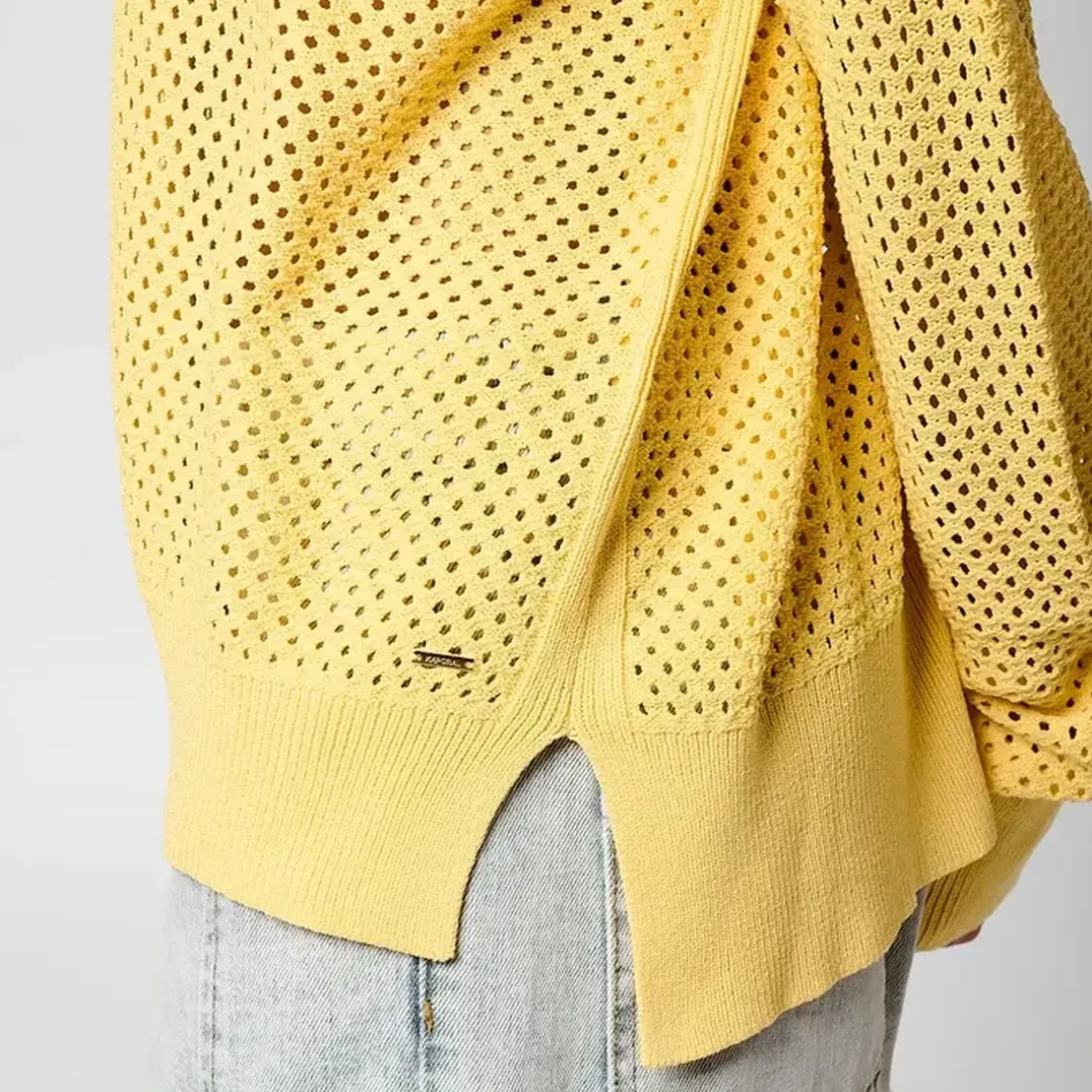 Tee Shirt Manches Longues LEORE jaune en viscose