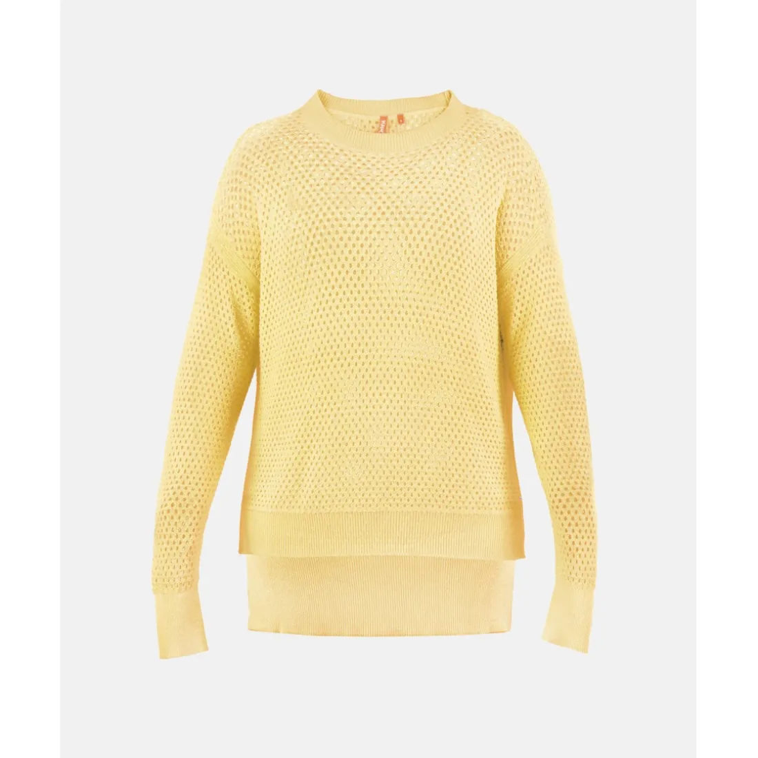 Tee Shirt Manches Longues LEORE jaune en viscose