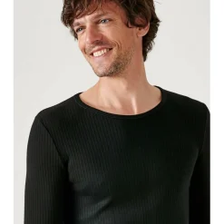 Tee Shirt noir à manches longues pour hommeThermolactyl