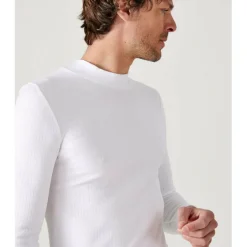 Tee Shirt pour homme à manches longues et col montant blanc Thermolactyl