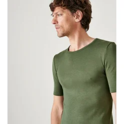Tee Shirt pour Homme à Manches Courtes Kaki Thermolactyl