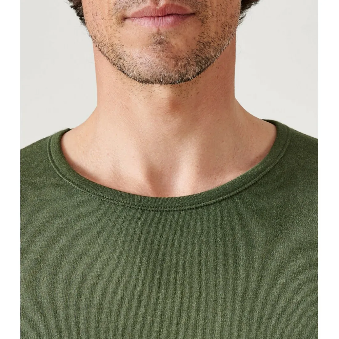 Tee Shirt pour Homme à Manches Courtes Kaki Thermolactyl