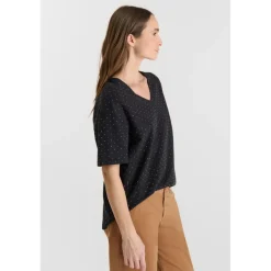 Tee-Shirt ALASKO noir Gwen en coton