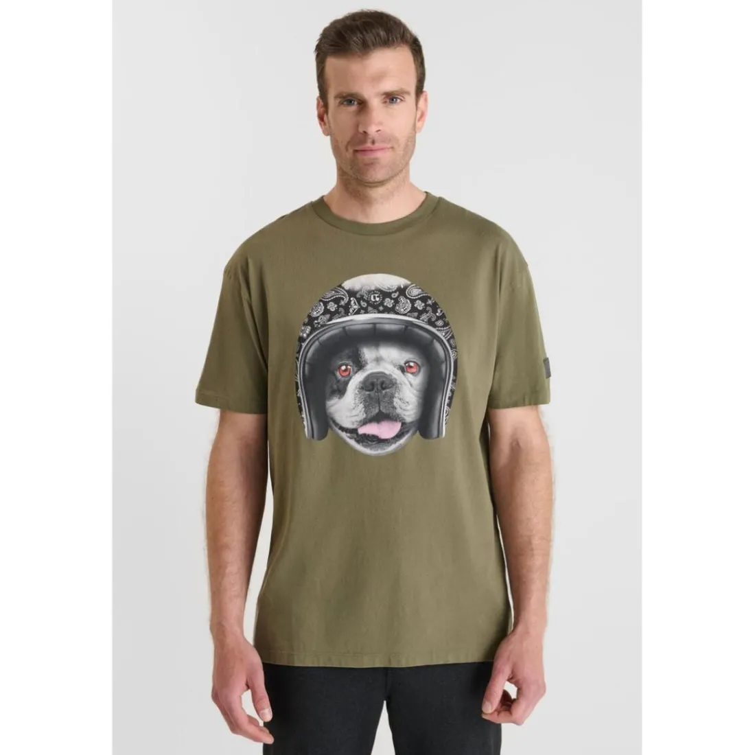 Tee-Shirt BATISTA kaki en coton Ray