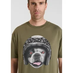 Tee-Shirt BATISTA kaki en coton Ray