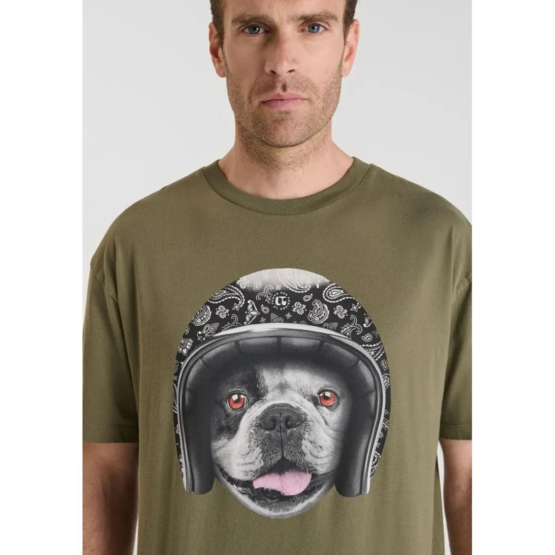 Tee-Shirt BATISTA kaki en coton Ray