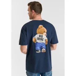 Tee-Shirt CLARKSON bleu en coton Fabe