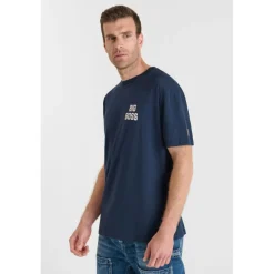 Tee-Shirt CLARKSON bleu en coton Fabe