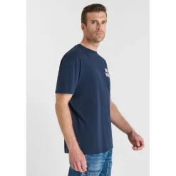 Tee-Shirt CLARKSON bleu en coton Fabe