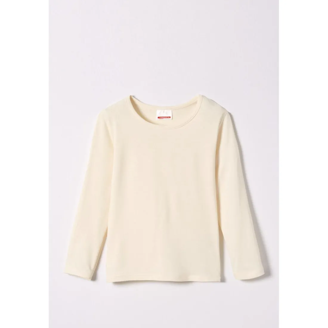 Tee-shirt Enfant mixte microfibre stretch, manches longues écru