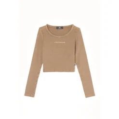 Tee-Shirt fille ALBEGI marron Mina en coton
