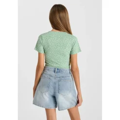 Tee-Shirt fille CERBEGI vert Nell