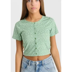 Tee-Shirt fille CERBEGI vert Nell
